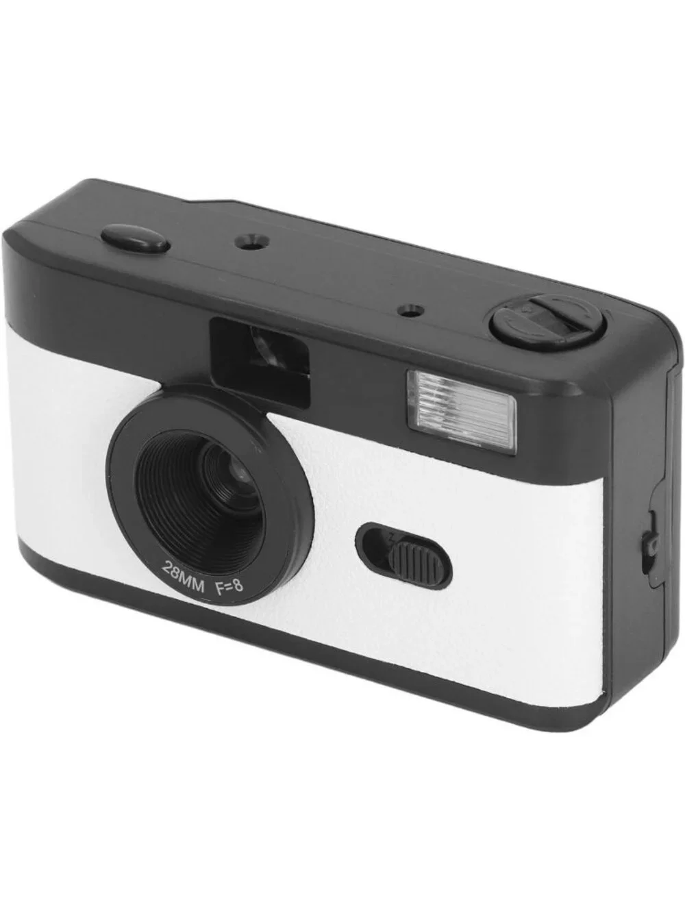 Vintage 35mm Reusable Film Camera with Flash - Supports Color & B&W Film